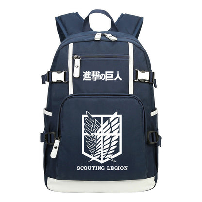 Giant Winged Soldier Captain Of Anime Attack Student Backpack, Leisure Travel Backpack