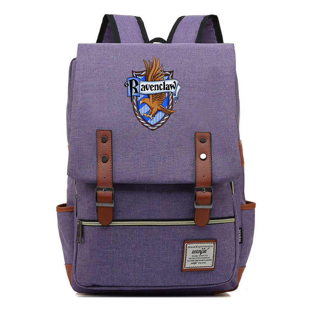 School Of Witchcraft And Wizardry Printed Youth Student School Bag Casual Belt Buckle Classic Backpack
