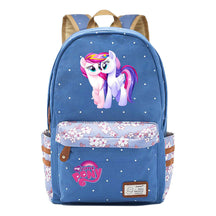 Pony Unicorn Youth Student School Bag Fragmented Canvas Girl Backpack