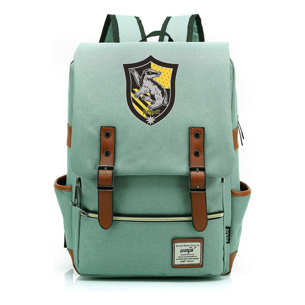 School Of Witchcraft And Wizardry Printed Youth Student School Bag Casual Belt Buckle Classic Backpack