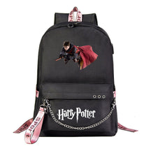 School Of Witchcraft And Wizardry Emblem Usb Student School Bag Leisure Travel Backpack