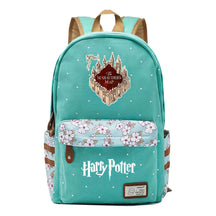 School Of Magic School Teen School Bag Floral Canvas Girl Backpack