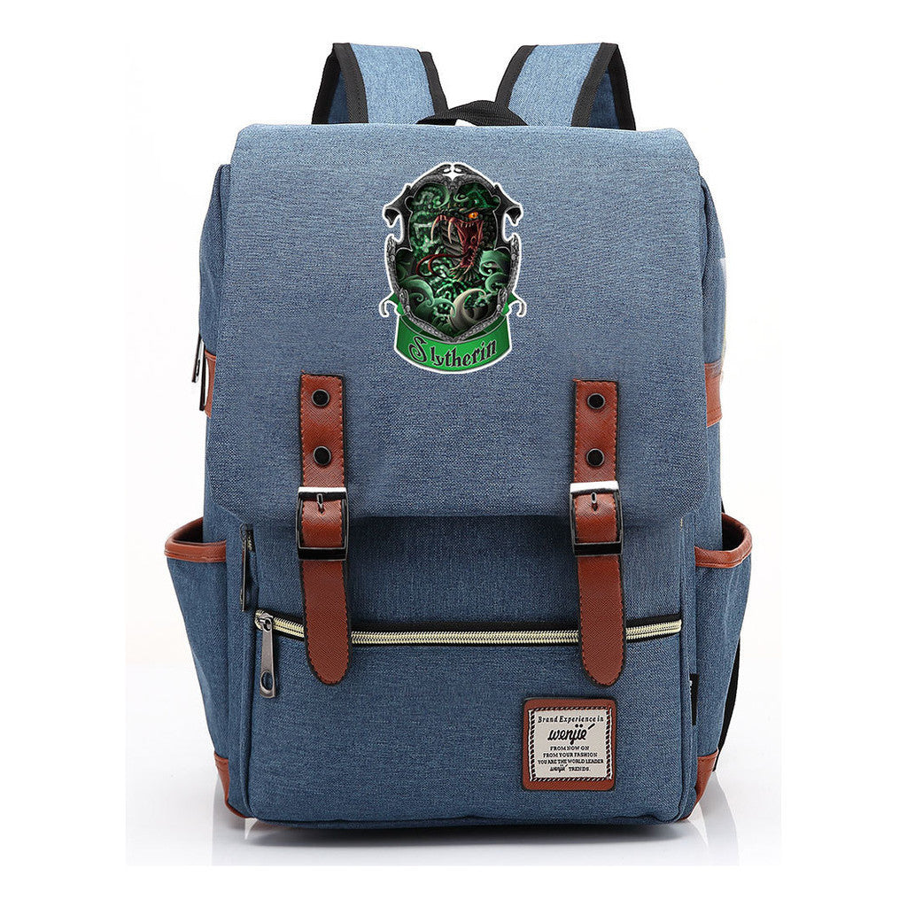 Academy Of Magic Print Teen Student School Bag For Men And Women Casual Belt Buckle Classic Backpack 43*29*13.5cm