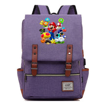 Super Mario Youth Student backpack USB casual backpack