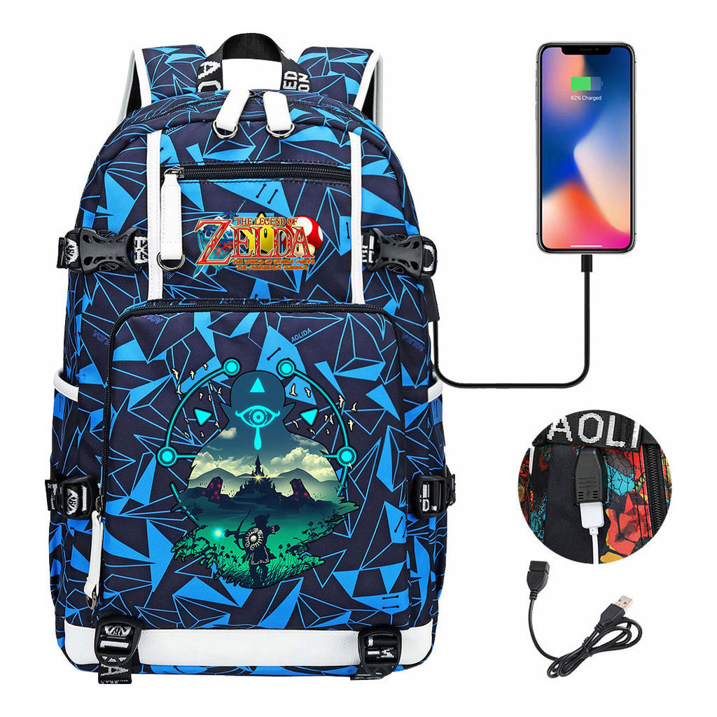 Printed Youth Student School Bag Large Capacity Leisure Travel Backpack