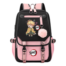 Cartoon Fashion Usb Student Backpack With Casual Woven Strap Flip Back Backpack