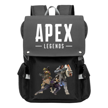 Apex Hero Print Usb Charging Cap Head Style Student School Bag Casual Backpack