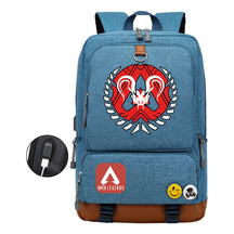 Apex Hero Print Usb Youth School Bag Leisure Travel Backpack