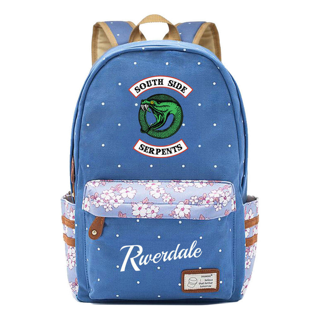 Valley Town Printed Youth School Bag Fashion Casual Backpack
