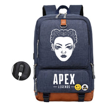 Apex Hero Print Usb Student Backpack Travel Backpack