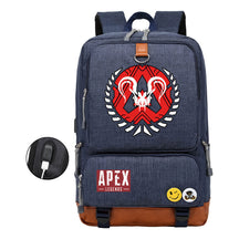 Apex Hero Print Usb Student Backpack For Leisure Travel Backpack