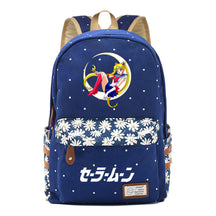 Anime Peripheral Beautiful Girl Warrior Student Backpack, Floral Casual Backpack