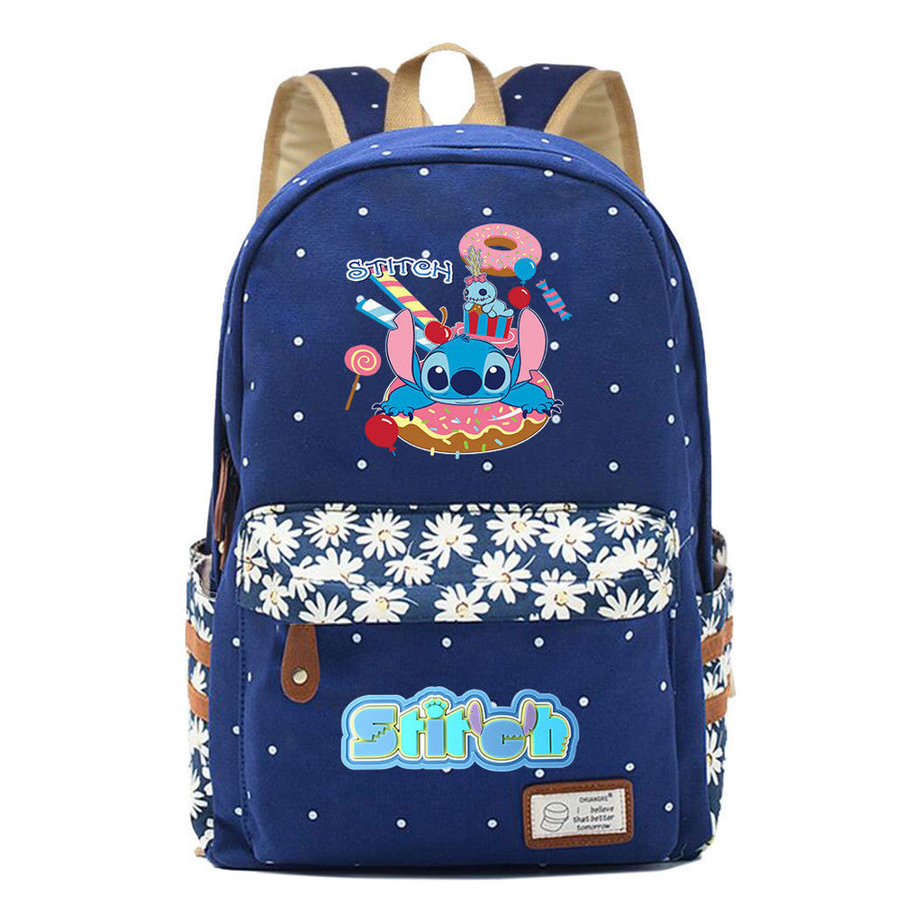 Interstellar Baby Stitch Printed Youth Student Backpack Casual Backpack