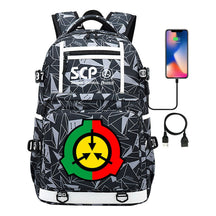Printed Usb Youth School Bag Leisure Travel Backpack