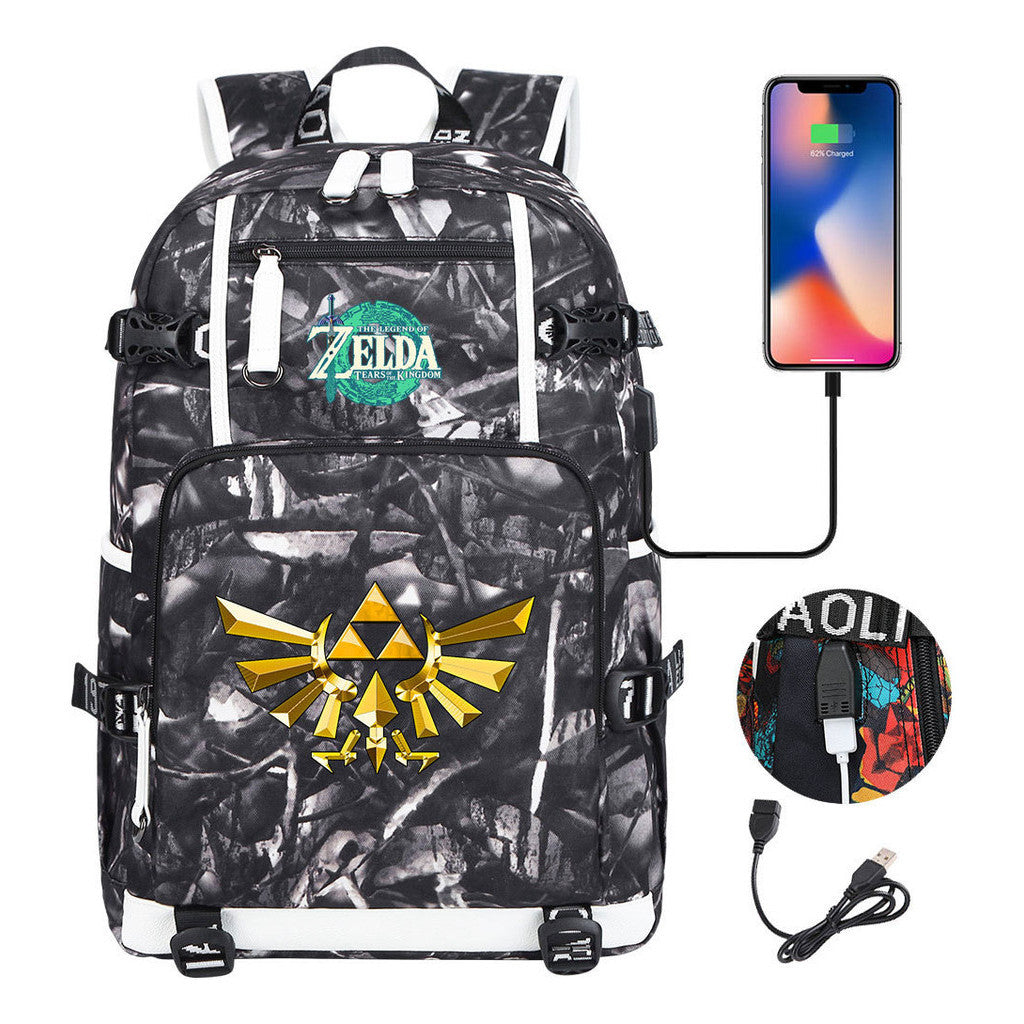 Legend Of Zelda Printed Backpack For Men And Women With Large Capacity Leisure Travel Backpack