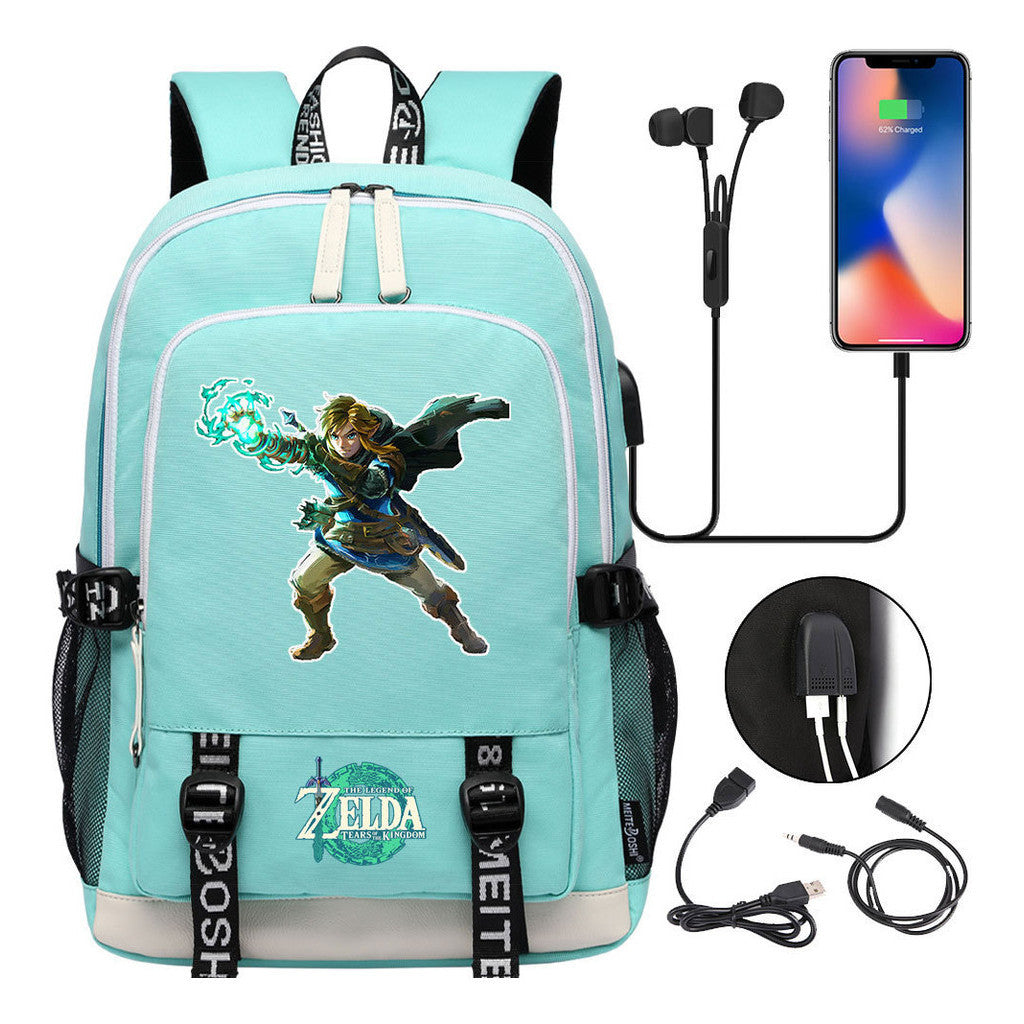 Usb Teen School Bag Men's And Women's Sports Backpacks
