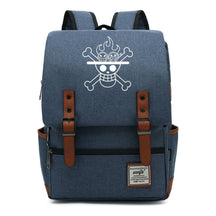 Anime One Piece King Luffy Printed Youth Student School Bag Men's And Women's Casual Belt Buckle Classic Backpack