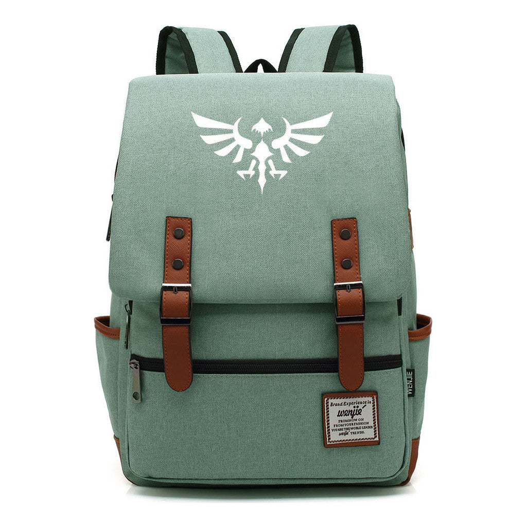 Game Zelda Printed Youth Student Backpack For Men And Women, Casual Belt Buckle, Classic Backpack