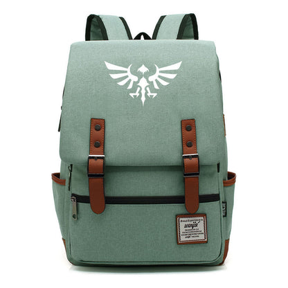Game Zelda Printed Youth Student Backpack For Men And Women, Casual Belt Buckle, Classic Backpack