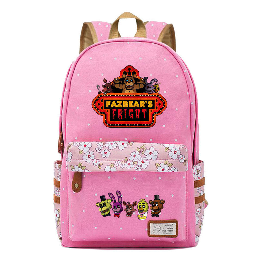 Toy Bear Game Fashion Printed Teenage Girls Student School Bag Men's And Women's Casual Canvas Backpack