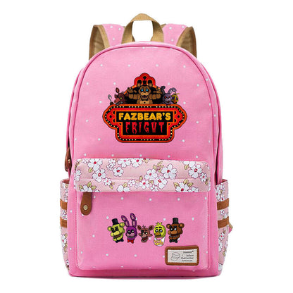 Toy Bear Game Fashion Printed Teenage Girls Student School Bag Men's And Women's Casual Canvas Backpack