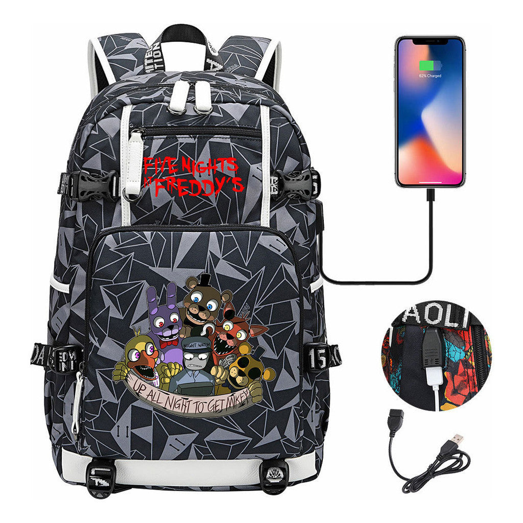 Toy Bear Game Peripheral Usb Youth Student School Bag Leisure Large Capacity Travel Backpack