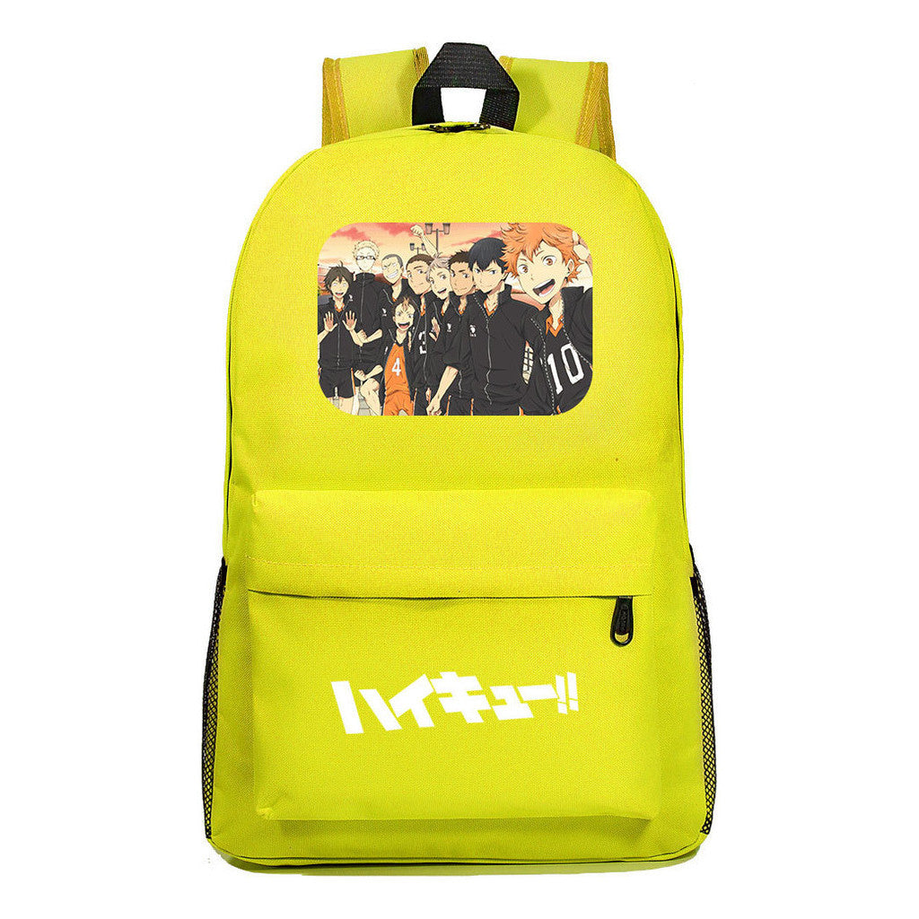Fashion Volleyball Youth Flying Heart Printed Youth Student School Bag Men's And Women's Leisure Backpack