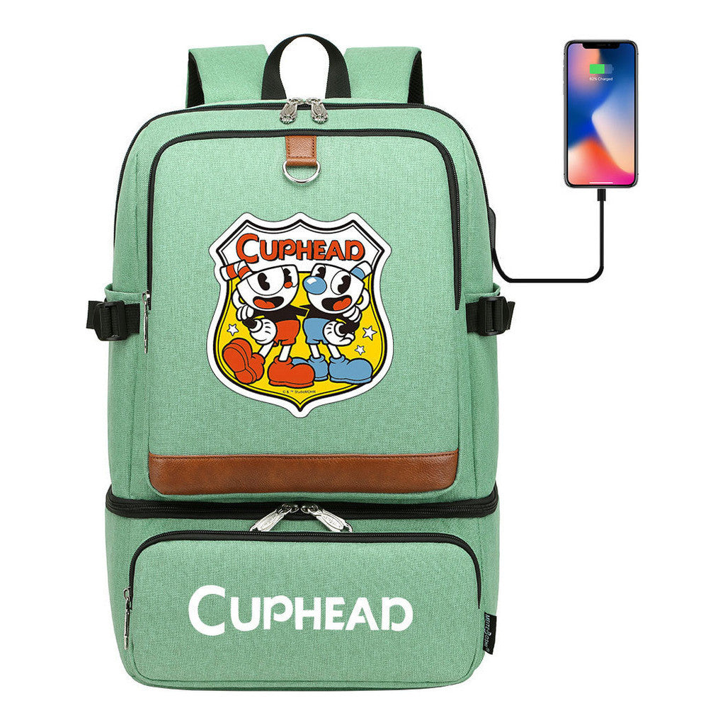 Printed Usb Youth Student School Bag Outdoor Picnic Insulation Bag Backpack