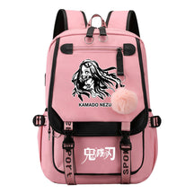 Cartoon Fashion Usb Youth School Bag For Boys And Girls Casual Ribbon Flip Backpack