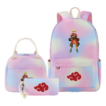 Naruto Teenage Student Girls School Bag Lunch Bag Three Piece Set Backpack Set