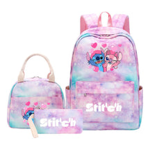 Interstellar Baby Stitch Youth Student Girls School Bag Lunch Bag Three Piece Set Backpack Set