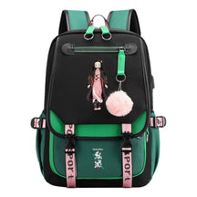 Cartoon Fashion Usb Youth Student School Bag Casual Ribbon Flip Backpack