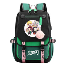 Cartoon Fashion Usb Youth School Bag For Boys And Girls Casual Ribbon Flip Backpack