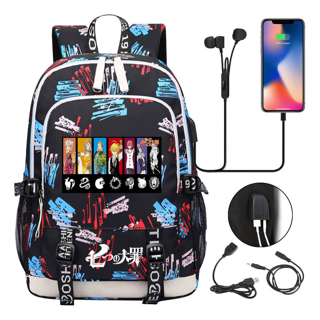 Junior Student Backpack Usb Leisure Backpack For Boys And Girls