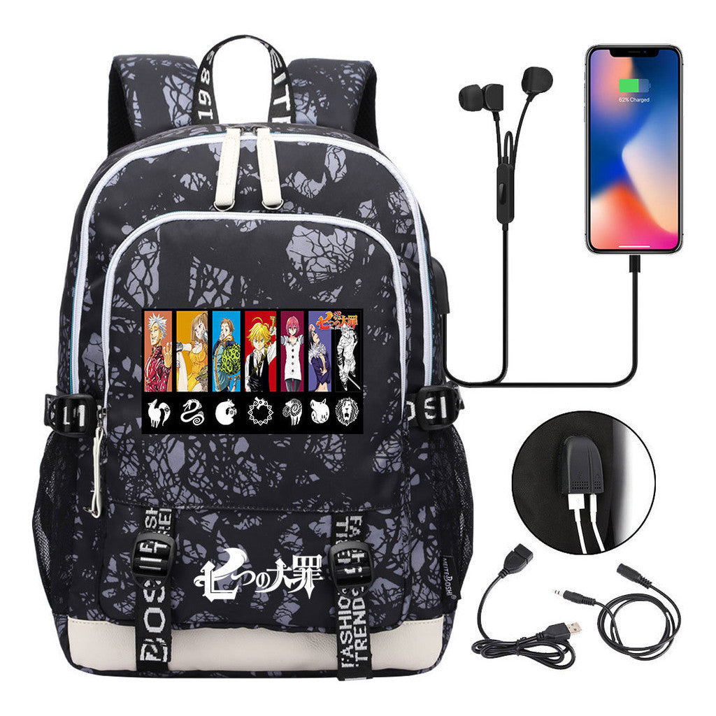 Junior Student Backpack Usb Leisure Backpack For Boys And Girls