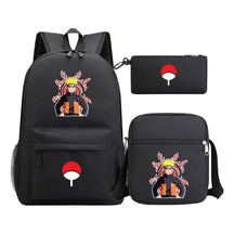 Anime Naruto Starry Sky Youth School Bag Three Piece Set For Men And Women Backpack Set