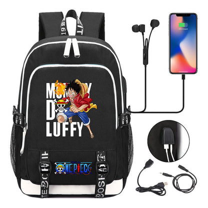 Pirate King Lufei Youth Student School Bag Usb Men's And Women's Leisure Backpack