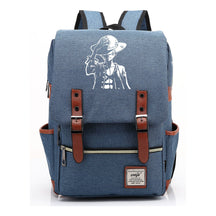 Anime Pirate King Luffy Printed Youth Student School Bag Casual Belt Buckle Classic Backpack