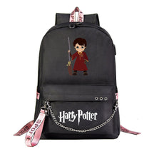 School Of Witchcraft And Wizardry Emblem Usb Student School Bag Leisure Travel Backpack