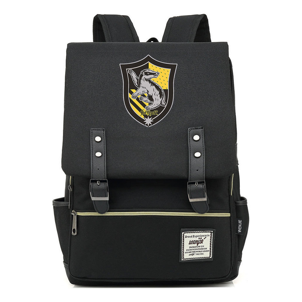 School Of Witchcraft And Wizardry Printed Youth Student School Bag Casual Belt Buckle Classic Backpack