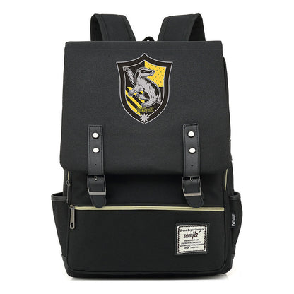 School Of Witchcraft And Wizardry Printed Youth Student School Bag Casual Belt Buckle Classic Backpack