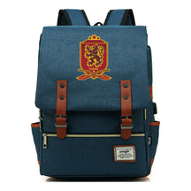 School Of Witchcraft And Wizardry Youth Backpack Usb Leisure Belt Buckle Backpack