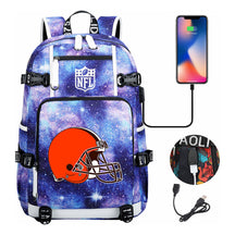 Rugby Team Printed Usb Youth Student Backpack, Leisure Travel Backpack