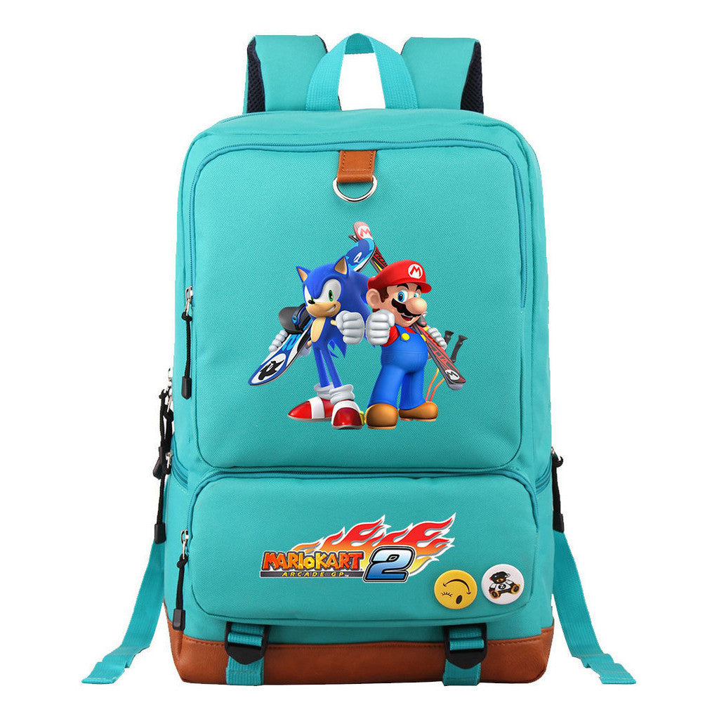 Super Mario Print Youth Student Backpack, Travel Bag, Men's And Women's Backpack