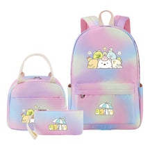 Corner Biology Student School Bag Lunch Bag Three Piece Set Backpack Set