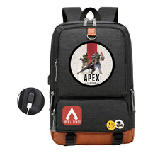 Apex Hero Print Usb Youth School Bag Travel Backpack