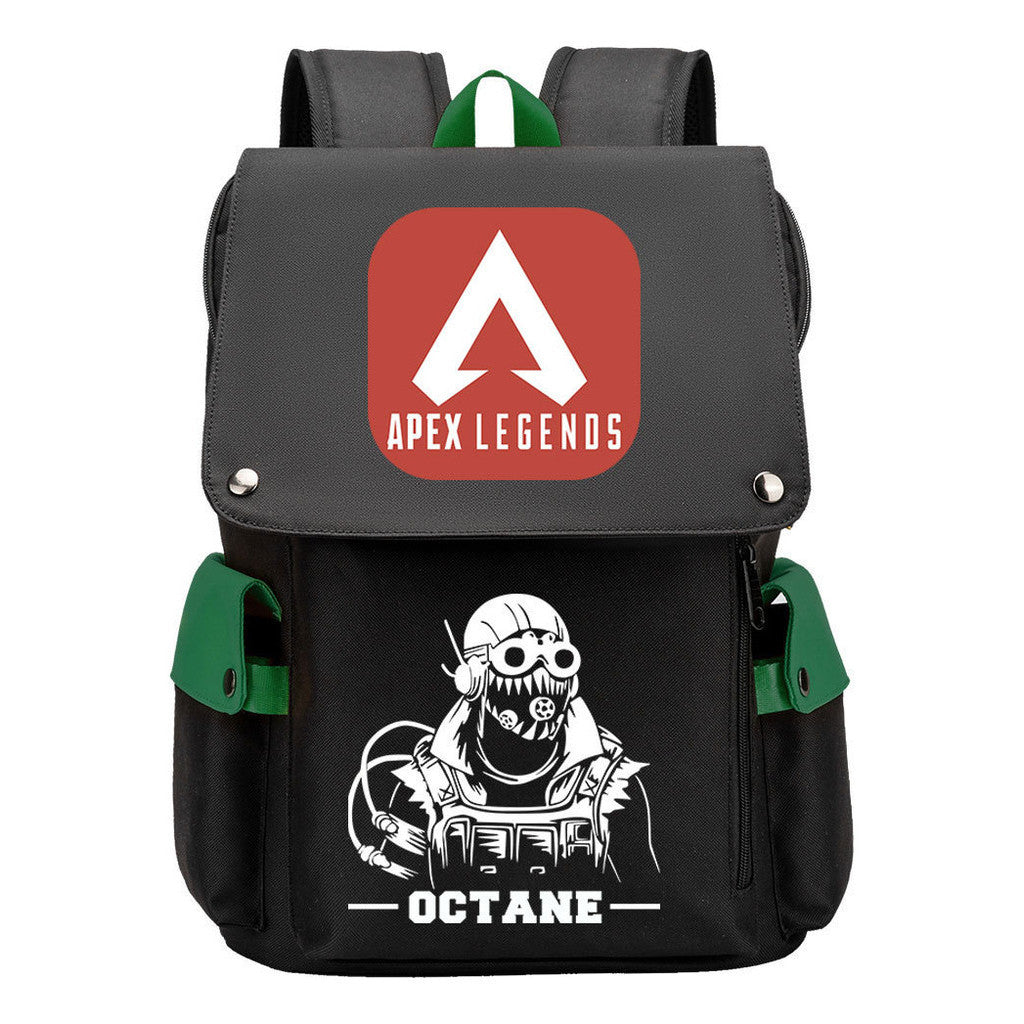 Apex Hero Print Usb Charging Head Youth School Bag Casual Backpack