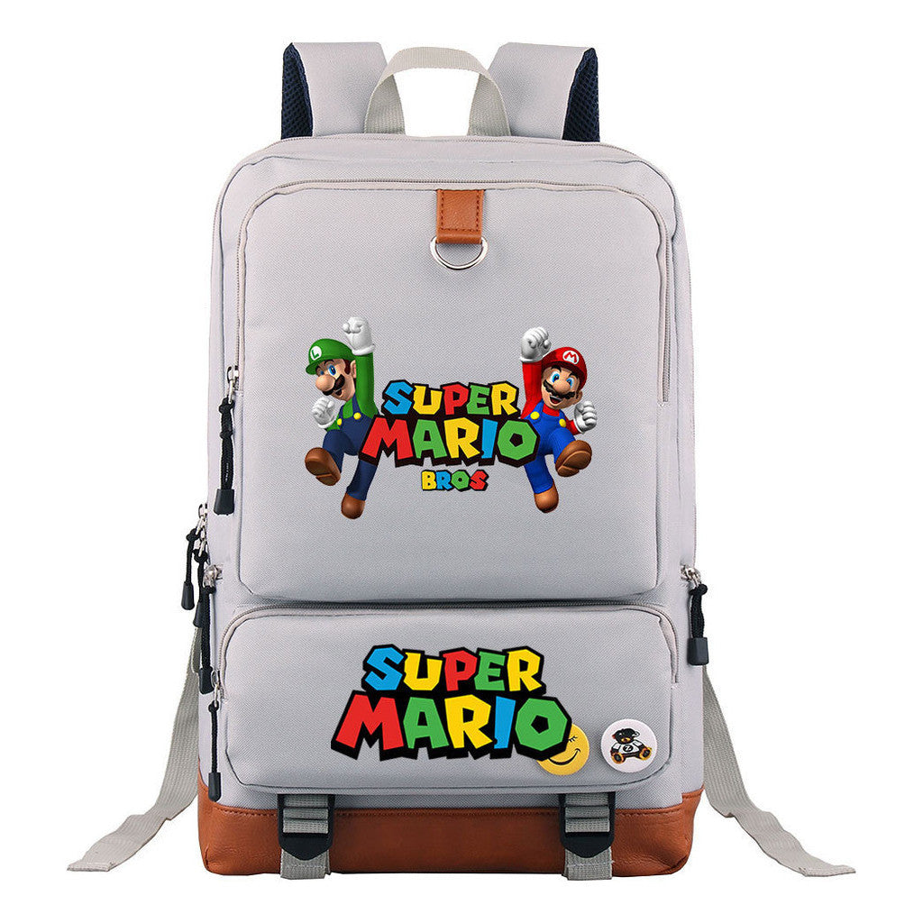 Super Mario Print Youth Student Backpack, Travel Bag, Men's And Women's Backpack