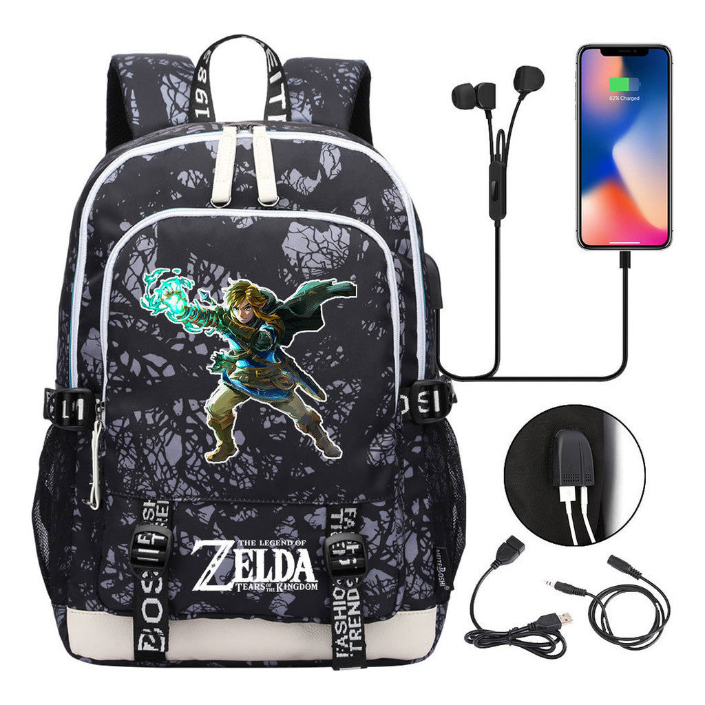 Usb Teen School Bag Men's And Women's Sports Backpacks