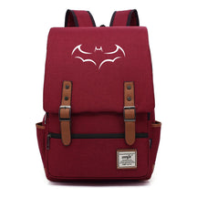 Superhero Batman Print Youth Student Backpack Casual Belt Buckle Classic Backpack